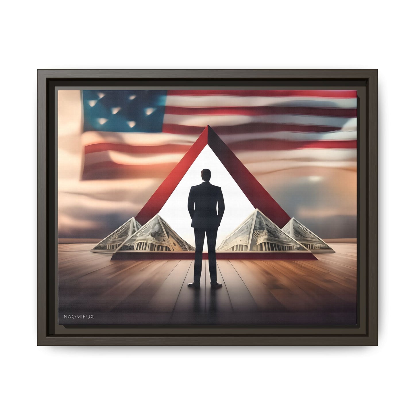 “Patriotic Prosperity” Framed Canvas Art