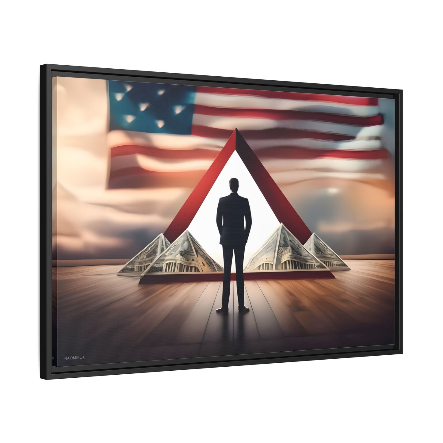 “Patriotic Prosperity” Framed Canvas Art