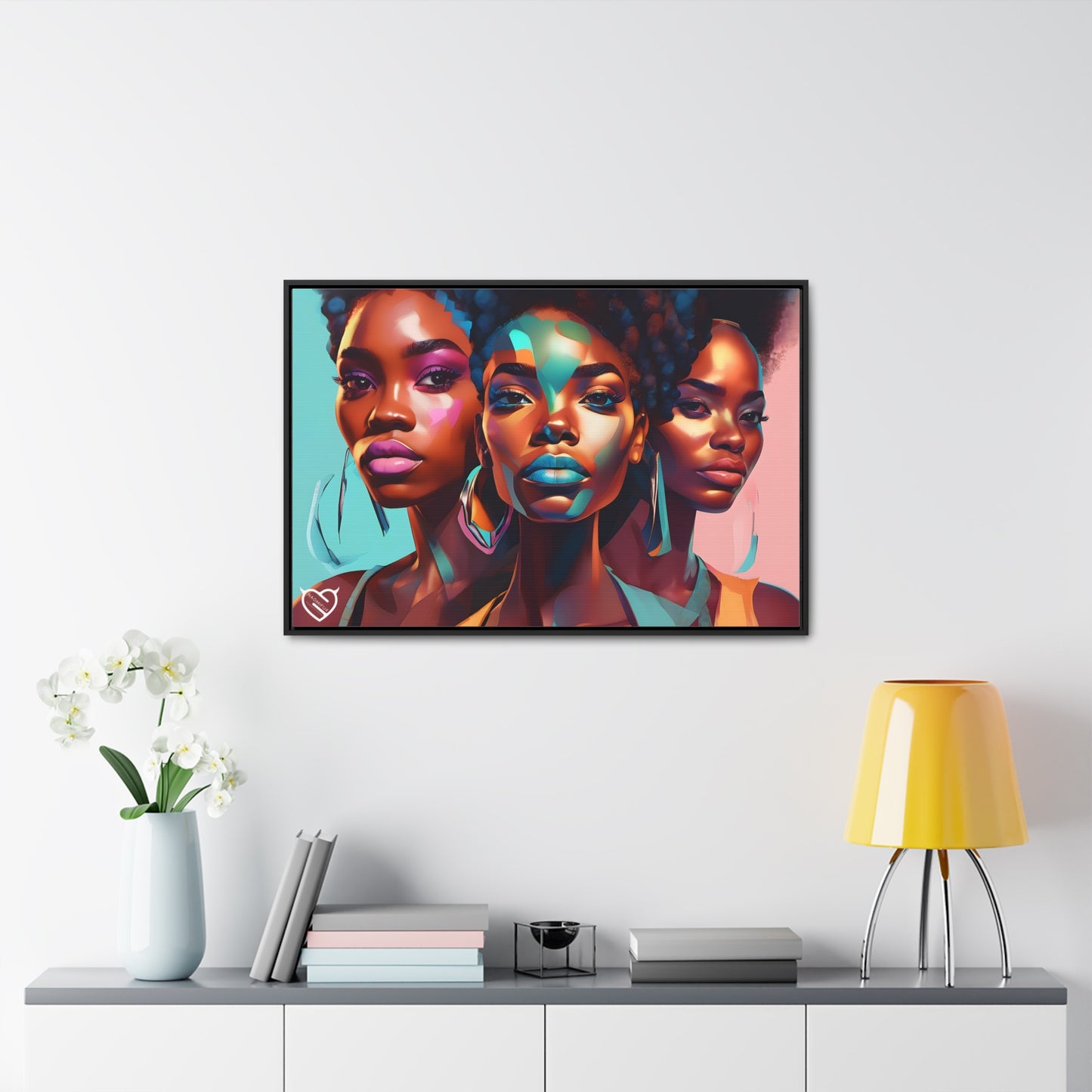 A Black Woman's Clique, Canvas Art, Hang Ready!