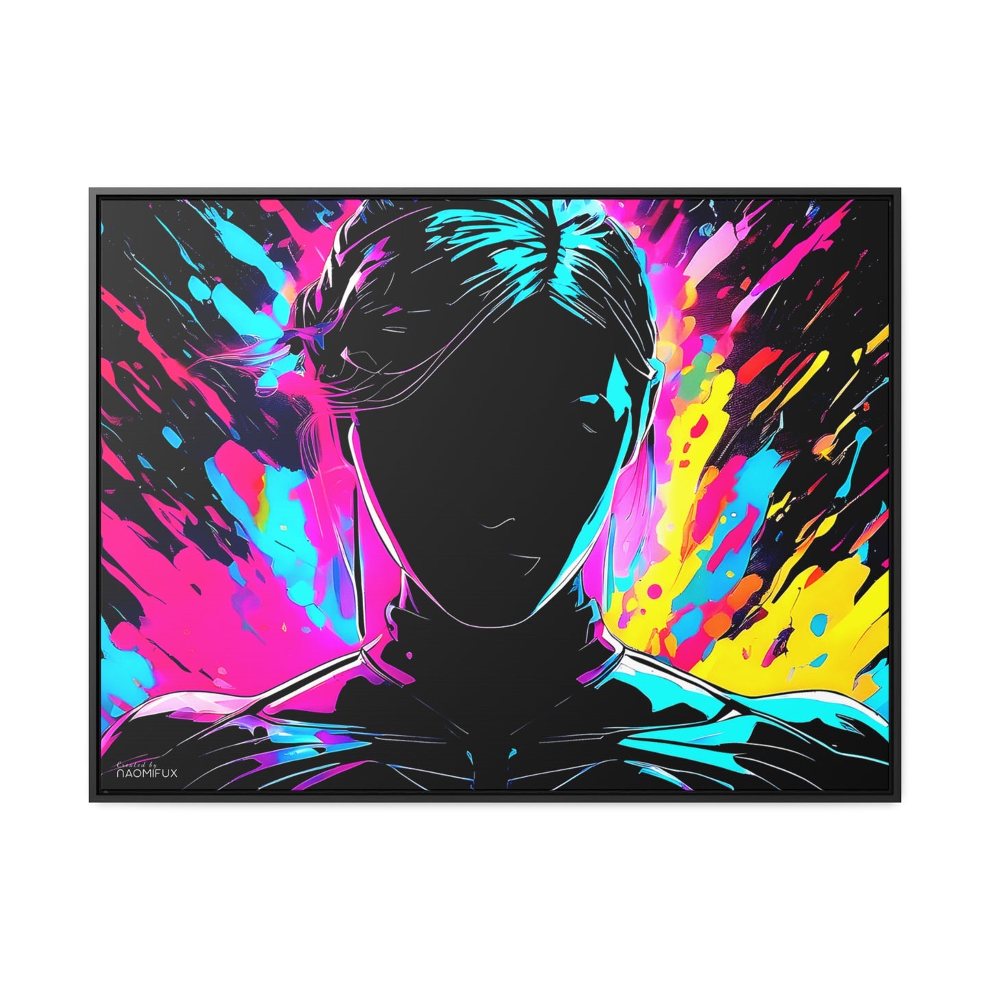 Neon Dreams: Abstract Canvas Art