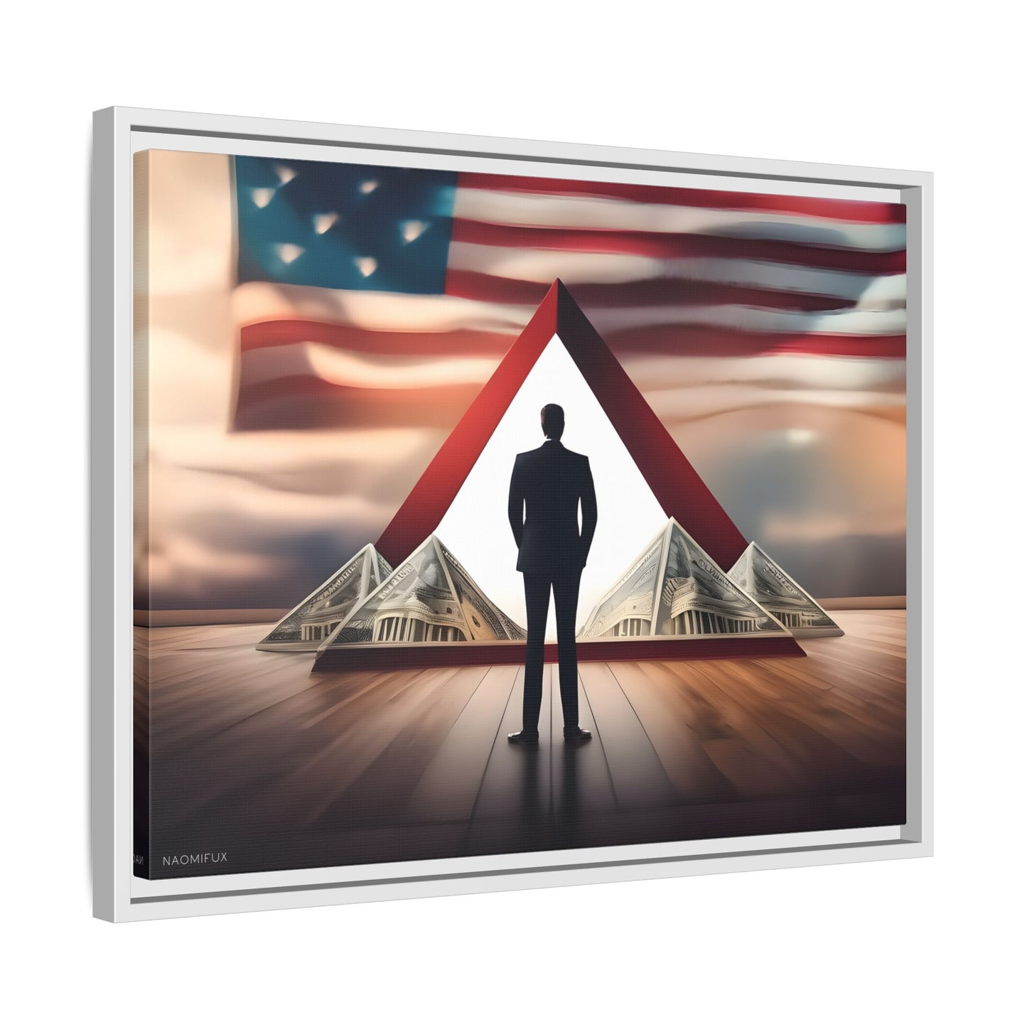 “Patriotic Prosperity” Framed Canvas Art