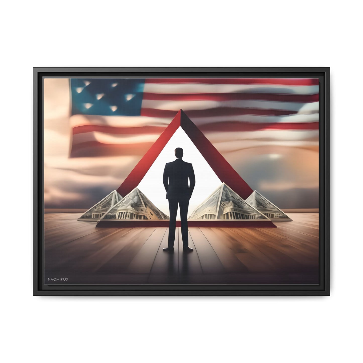 “Patriotic Prosperity” Framed Canvas Art