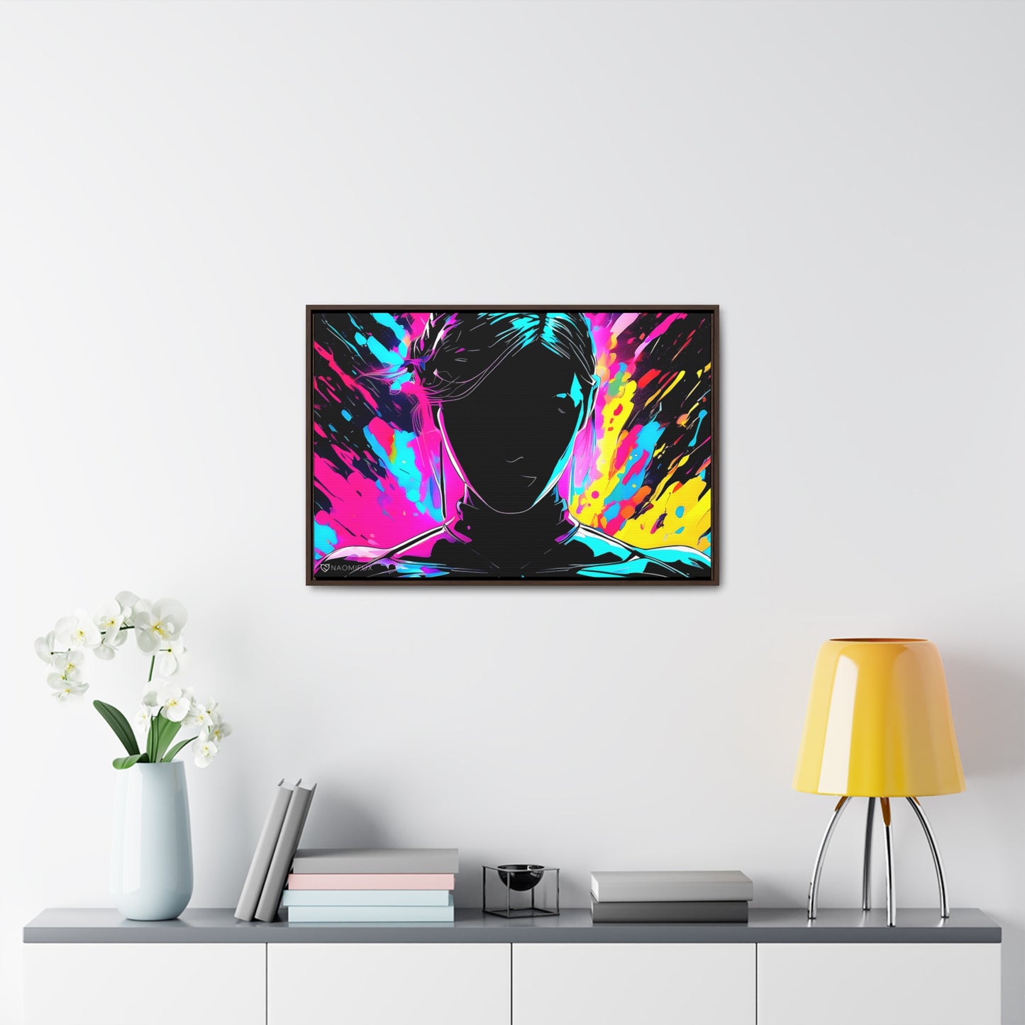 Neon Dreams: Abstract Canvas Art