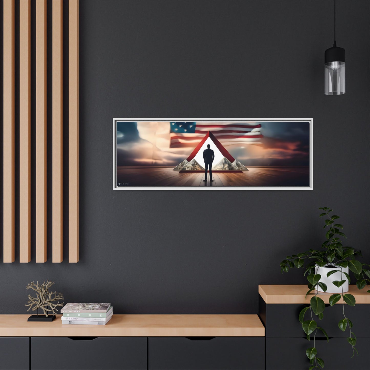 “Patriotic Prosperity” Framed Canvas Art