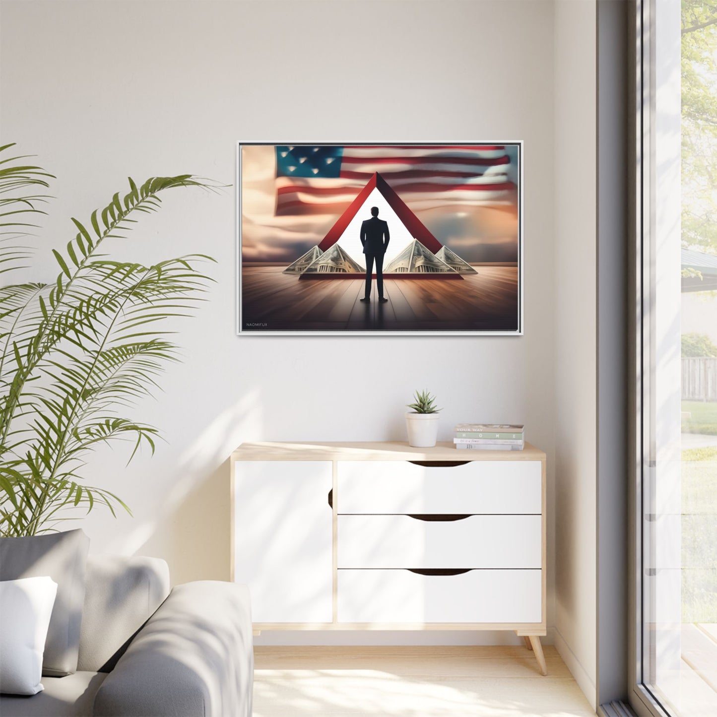 “Patriotic Prosperity” Framed Canvas Art