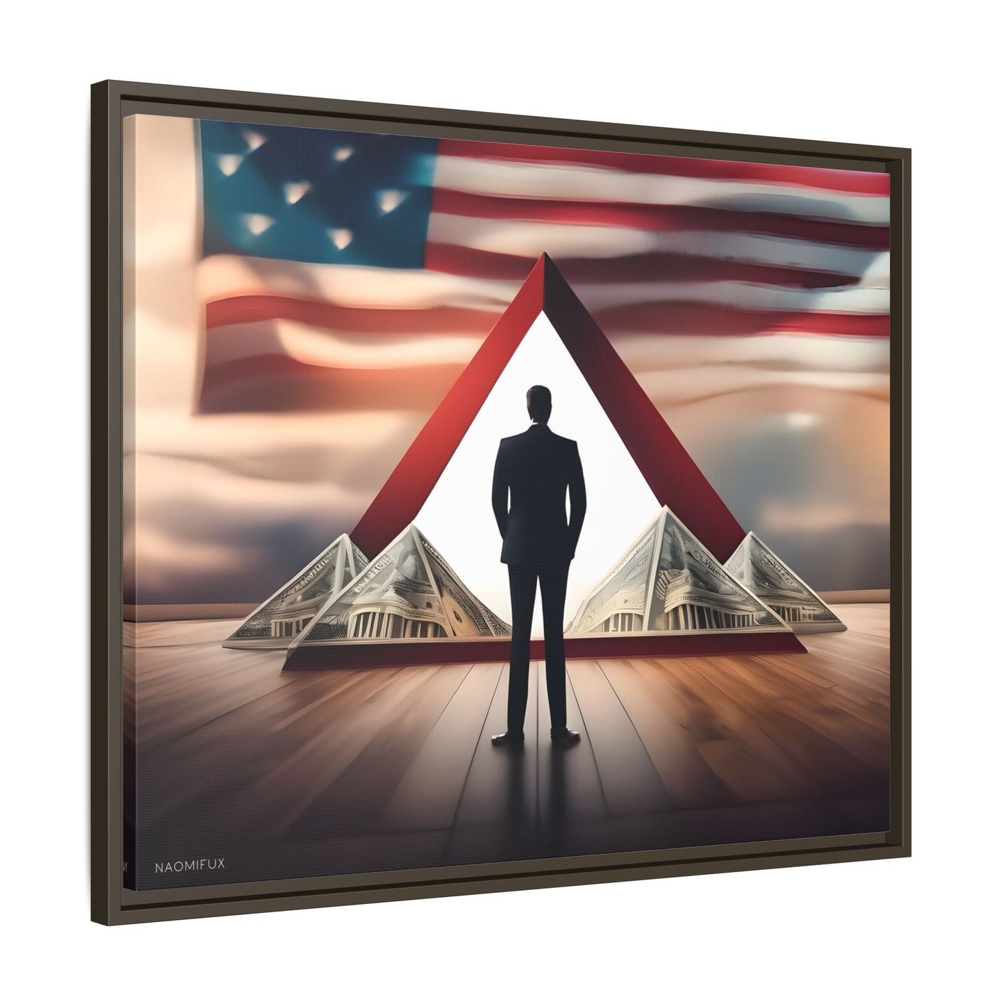 “Patriotic Prosperity” Framed Canvas Art