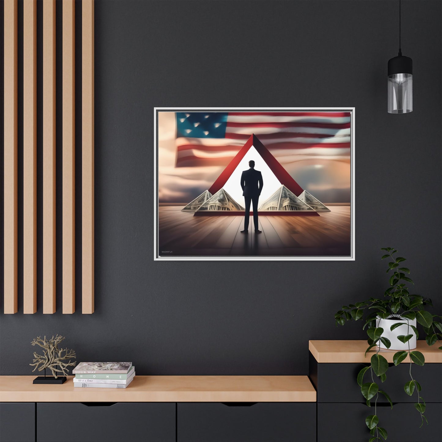 “Patriotic Prosperity” Framed Canvas Art