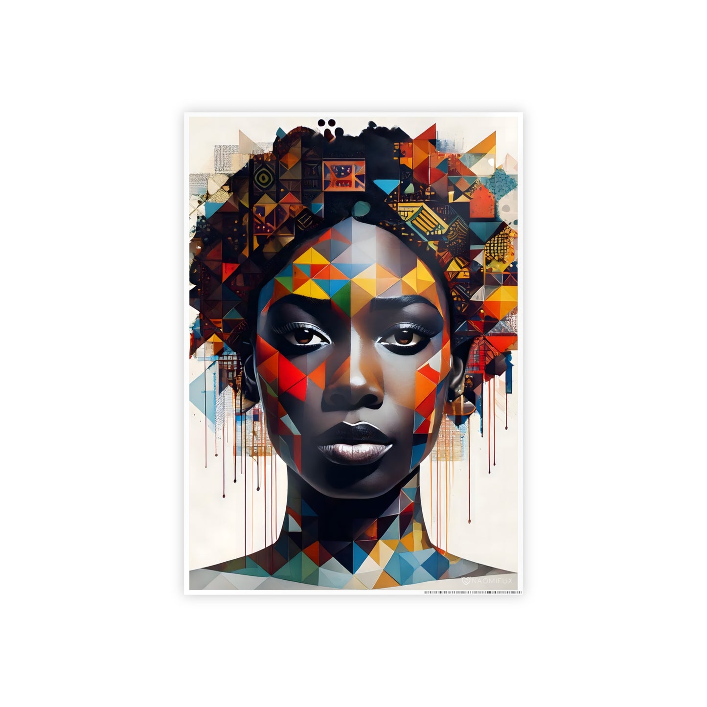 Gloss Posters, Black Girl's Identity Wall Art Print, African American Home