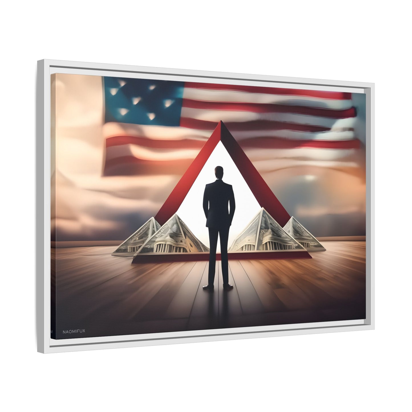 “Patriotic Prosperity” Framed Canvas Art