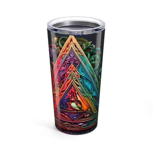 Triangle Tumbler 20oz, Geometric Cup, Drinkware Gift, Modern Beverage Container,