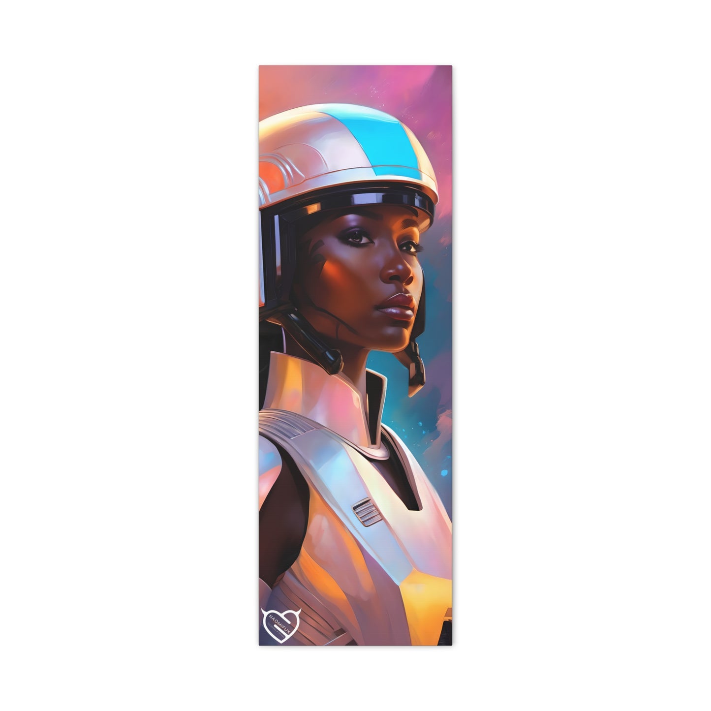 Sci-Fi Female Warrior with Helmet Canvas Print | Canvas Gallery Art