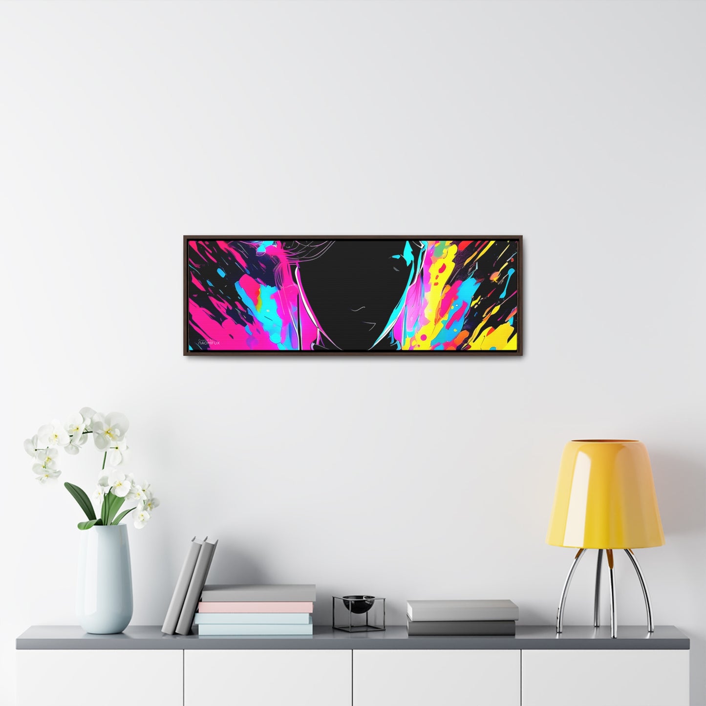 Neon Dreams: Abstract Canvas Art