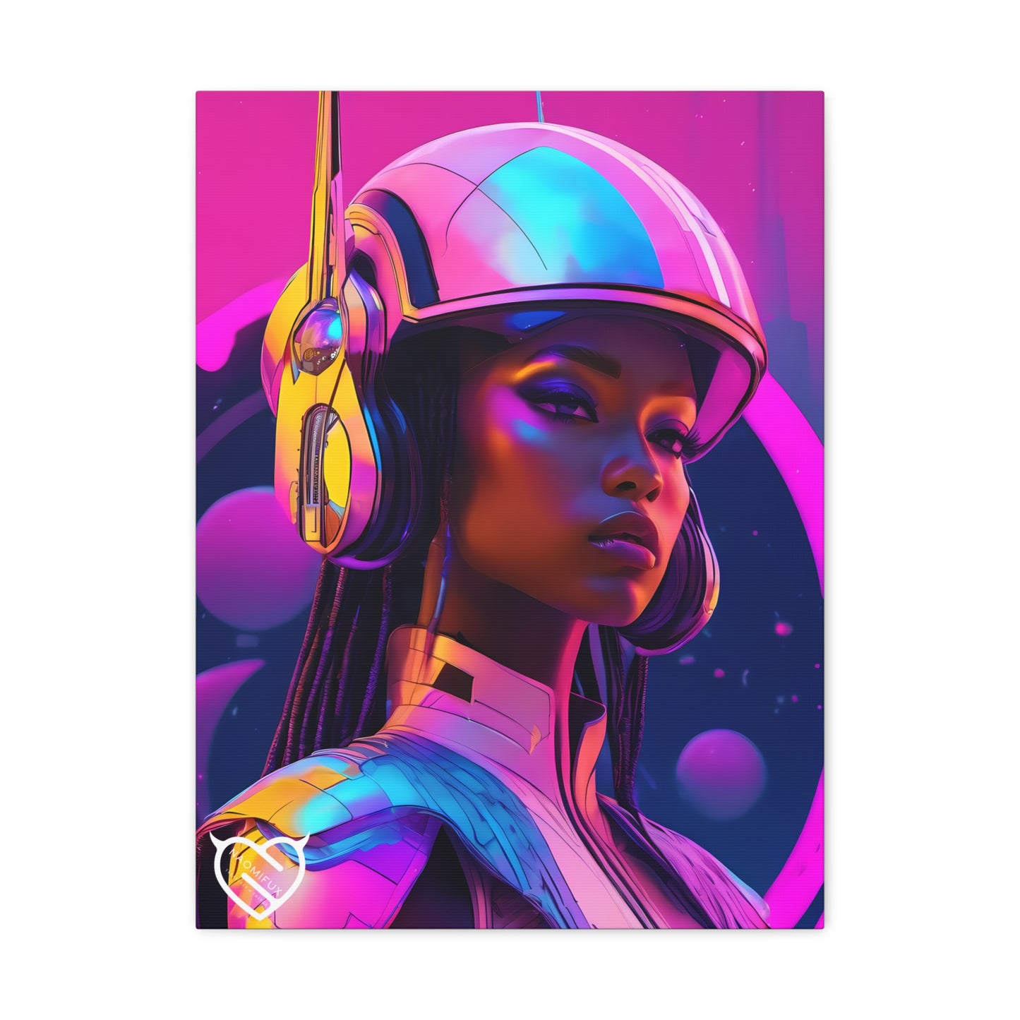 Sci-Fi Female Elite Squadron with Helmet Canvas Print | Canvas Gallery Art