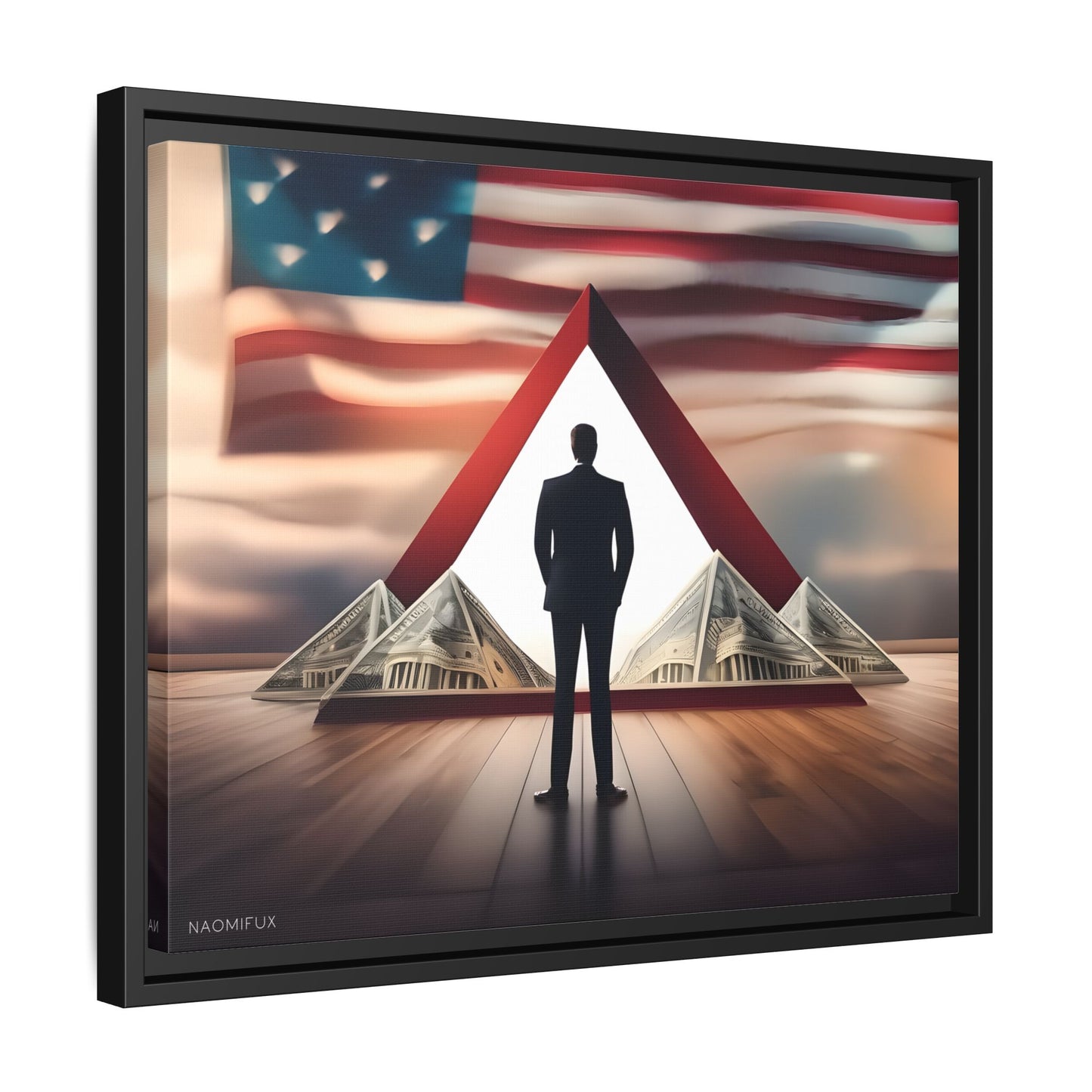 “Patriotic Prosperity” Framed Canvas Art