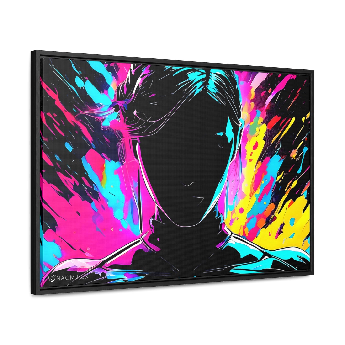 Neon Dreams: Abstract Canvas Art