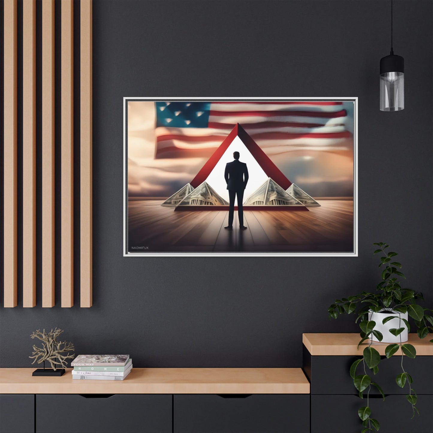 “Patriotic Prosperity” Framed Canvas Art