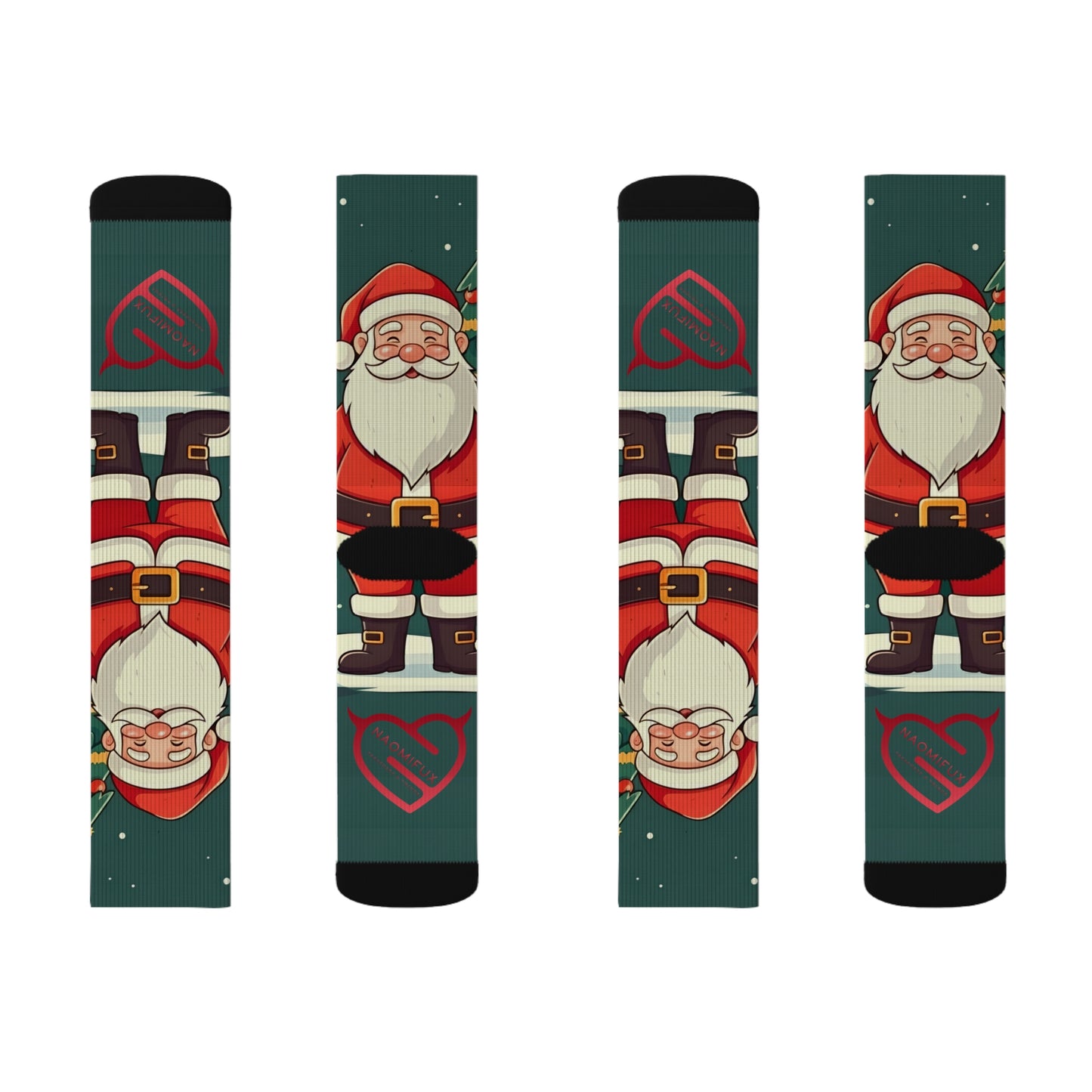 Christmas Sublimation Socks - Festive Holiday Design, Cute Winter Stockings, Gift for Her, Cozy Christmas Socks, Christmas Apparel,