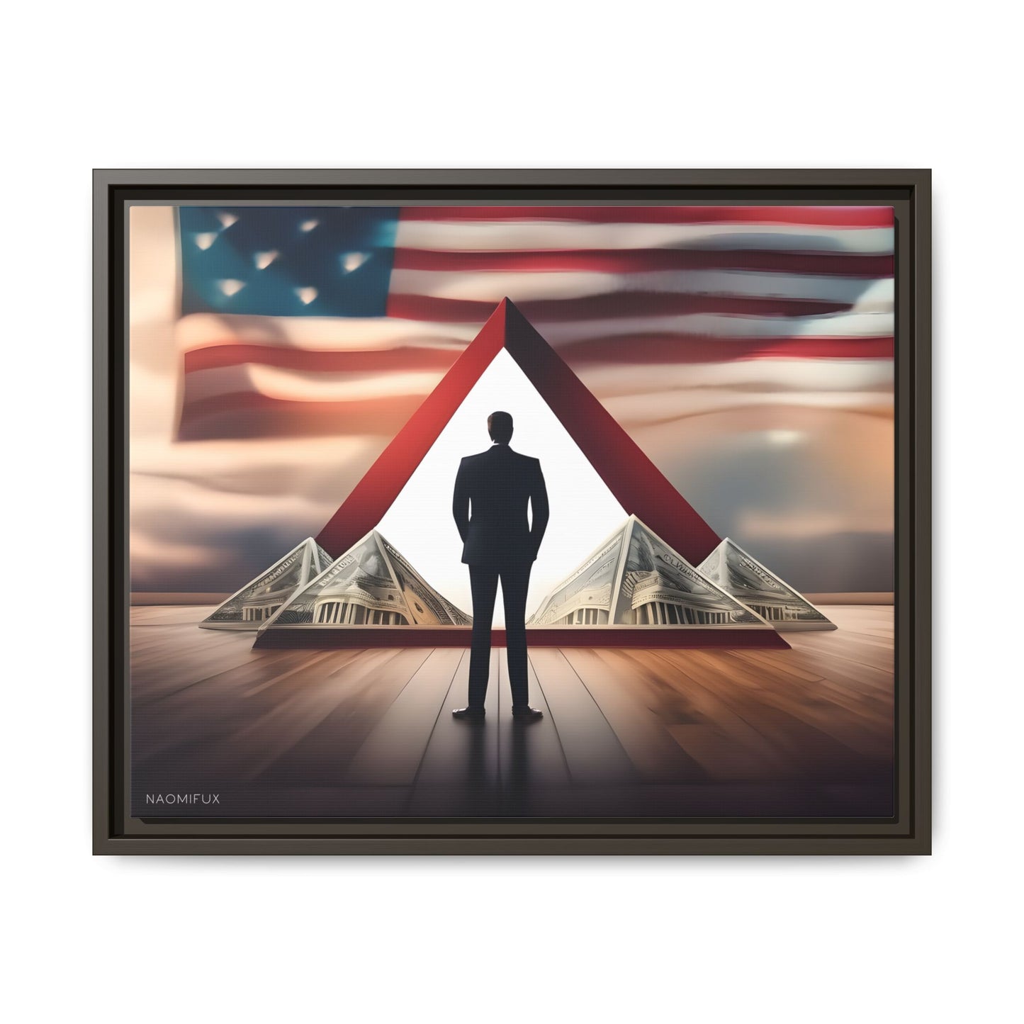 “Patriotic Prosperity” Framed Canvas Art