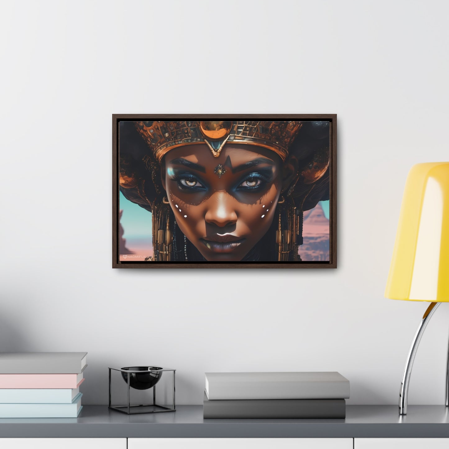 Majestic African Queen Canvas Framed Art