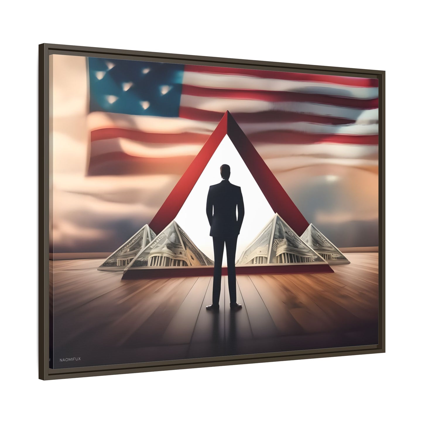 “Patriotic Prosperity” Framed Canvas Art