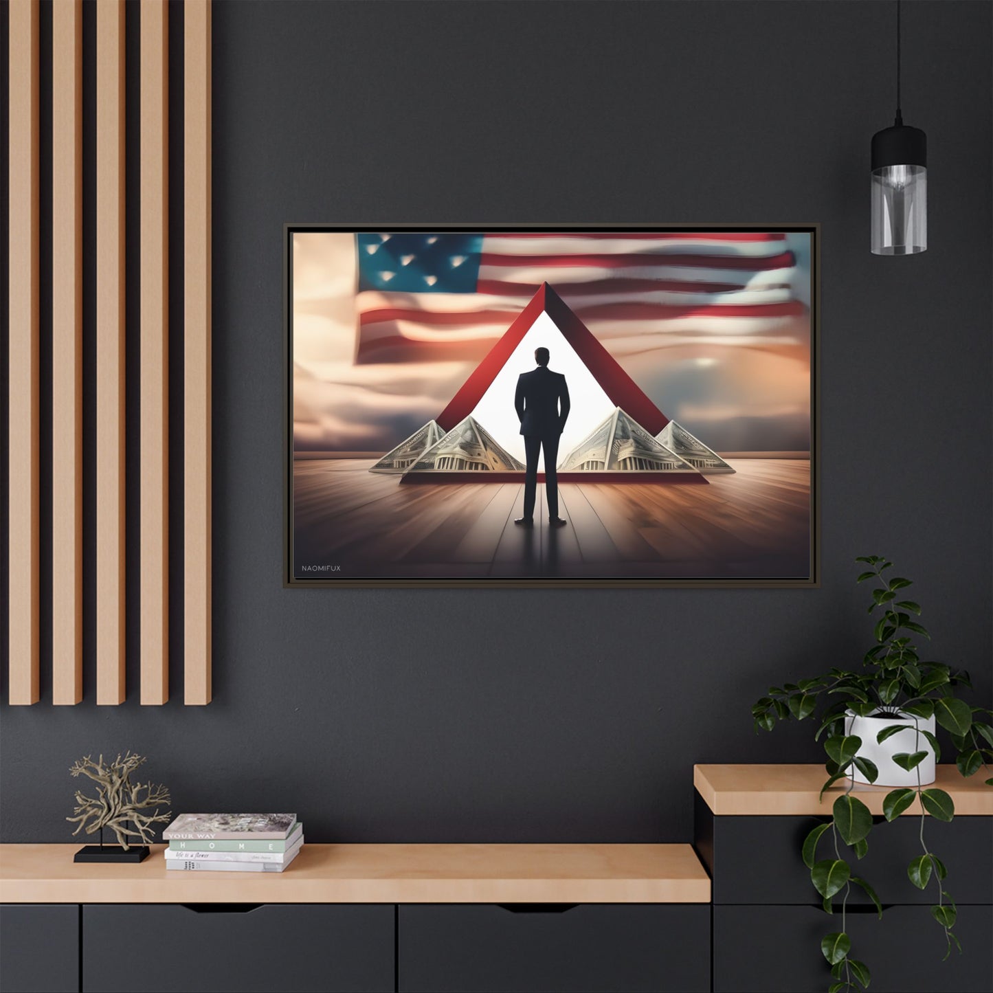 “Patriotic Prosperity” Framed Canvas Art