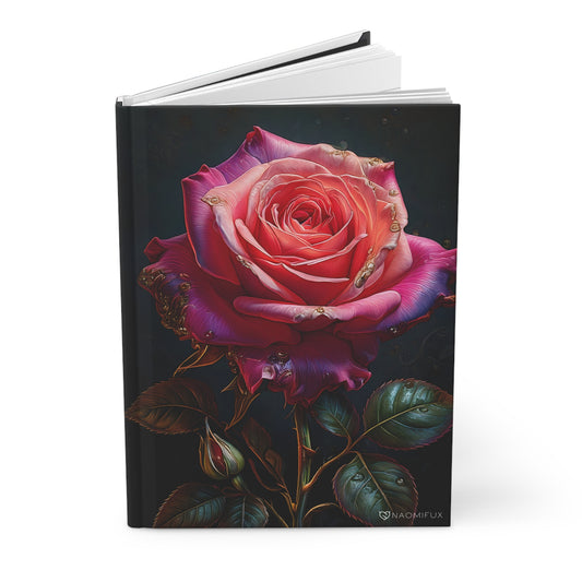 Hardcover Journal, A Bloomed Mystical Rose, Notebook, Diary, Journaling Gift,