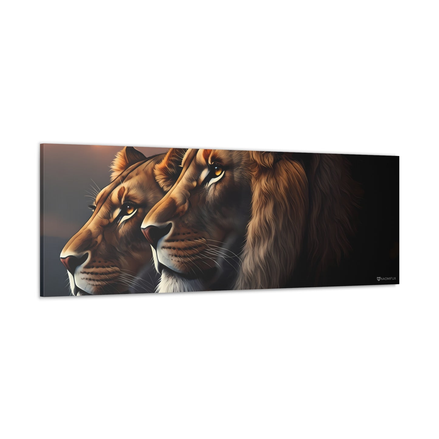 "The Lion and His Ness" Canvas Wall Art Canvas Art