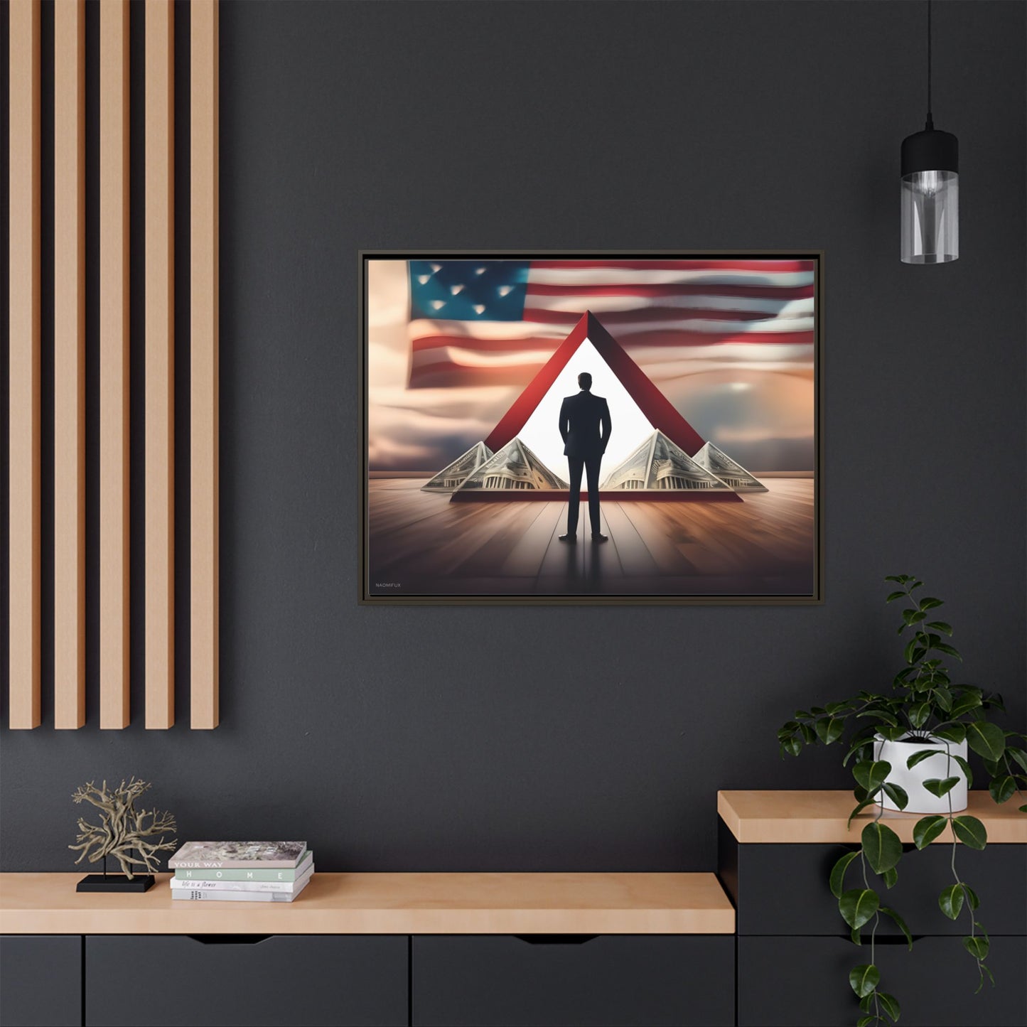 “Patriotic Prosperity” Framed Canvas Art