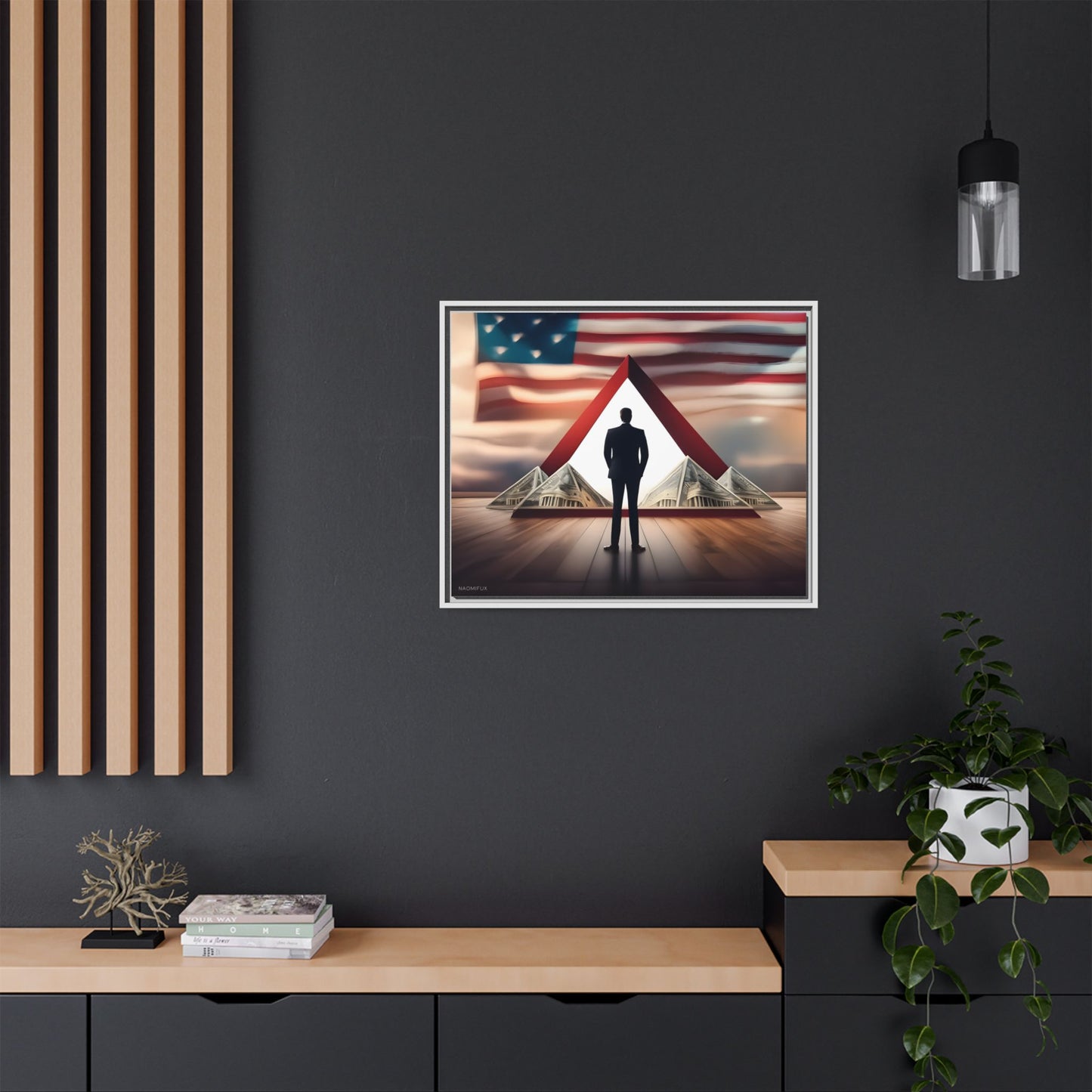 “Patriotic Prosperity” Framed Canvas Art