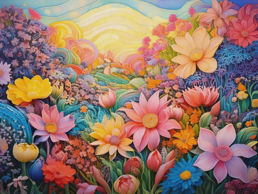 A Blooming Pathway to Paradise Canvas Art!